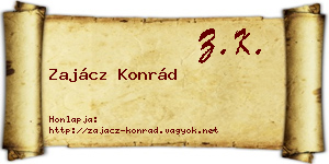 Zajácz Konrád névjegykártya